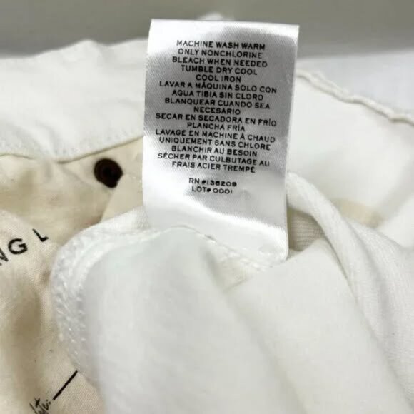 Hatch Straight Leg Raw Hem Cropped Maternity Jeans White - Picture 4 of 7